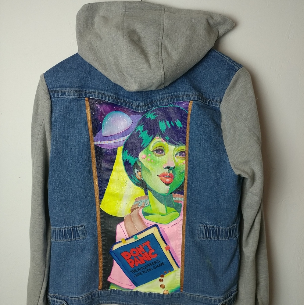 Hand-painted denim jacket